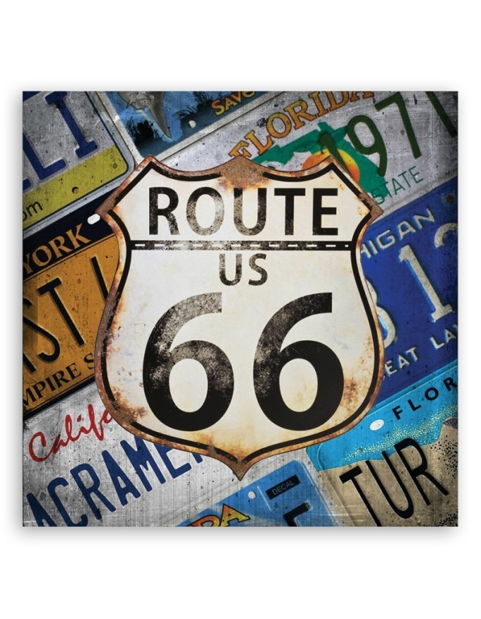 Route 66 Kolorowy - Obraz ścienny do sypialni | FEEBY