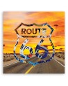 Route 66 Kolorowy - Obraz ścienny do sypialni | FEEBY