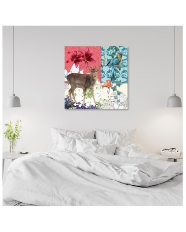 Modernes Wandbild - Tiere Pop art Collage | Feeby
