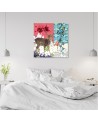 Jeleń Papuga Flaming kolaż - Obraz na ścianę canvas | FEEBY