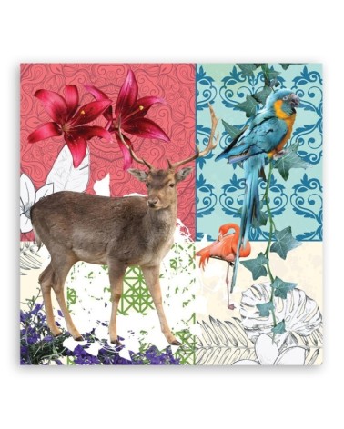 Modernes Wandbild - Tiere Pop art Collage | Feeby