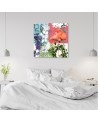 Flaming i ptaki kolaż - Obraz na ścianę canvas | FEEBY