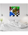Kolorowa zebra natura zwierzęta - Obraz na ścianę canvas | FEEBY