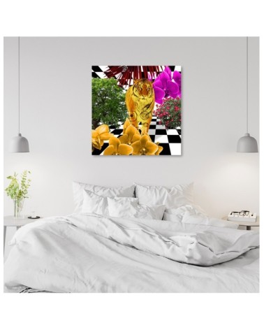 Leinwandbild modern - Bunte Tiger | Feeby