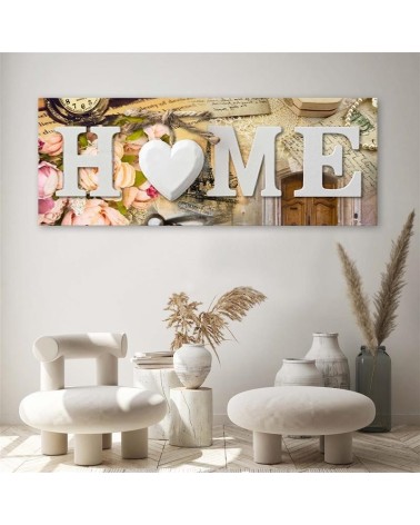 Modernes Wandbild - Home-Schriftzug im Vintage-Stil | Feeby