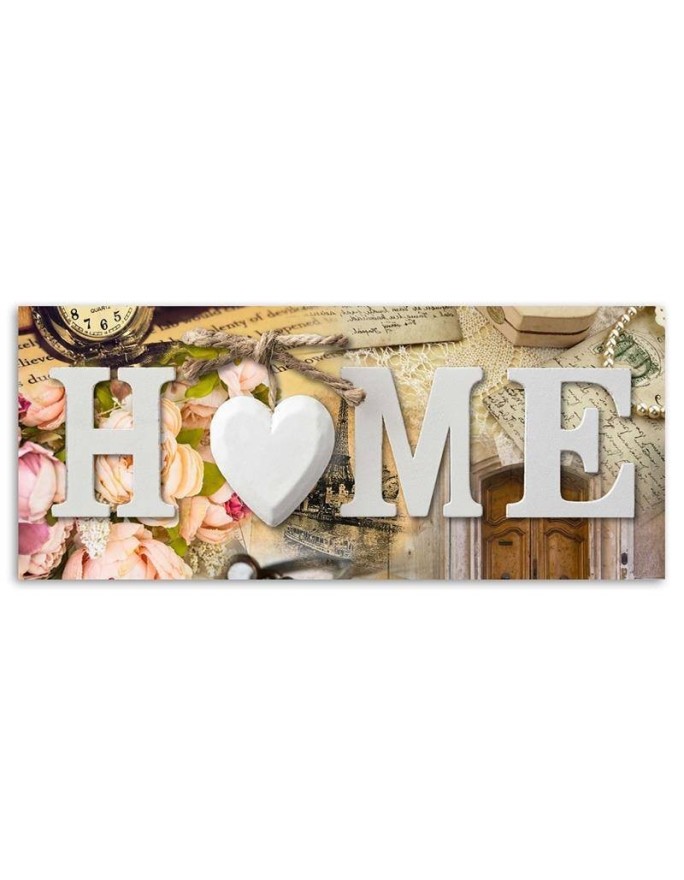 Napis Home w stylu vintage - Obraz dekoracyjny do salonu | FEEBY