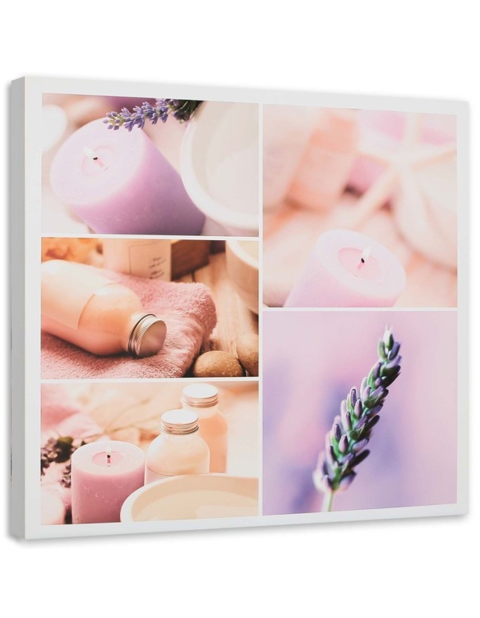 Bild auf Leinwand - Lila und rosa Collage | Feeby