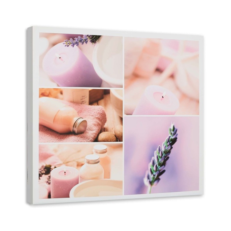 Bild auf Leinwand - Lila und rosa Collage | Feeby