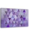 A collection of purple triangles - Printed on canvas for the living room | FEEBY