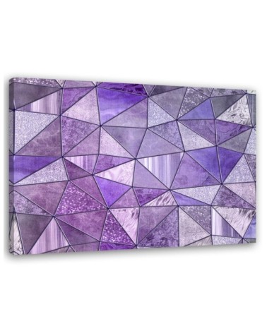 Purple geometric shapes - Printed Canvas prints | FEEBY