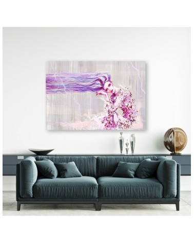 Leinwandbild - Eine Frau mit langen Haaren | Feeby