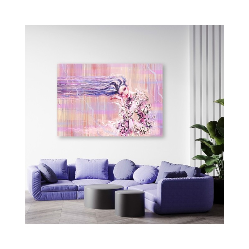 Modernes Wandbild - Eine Frau mit langen Haaren | Feeby