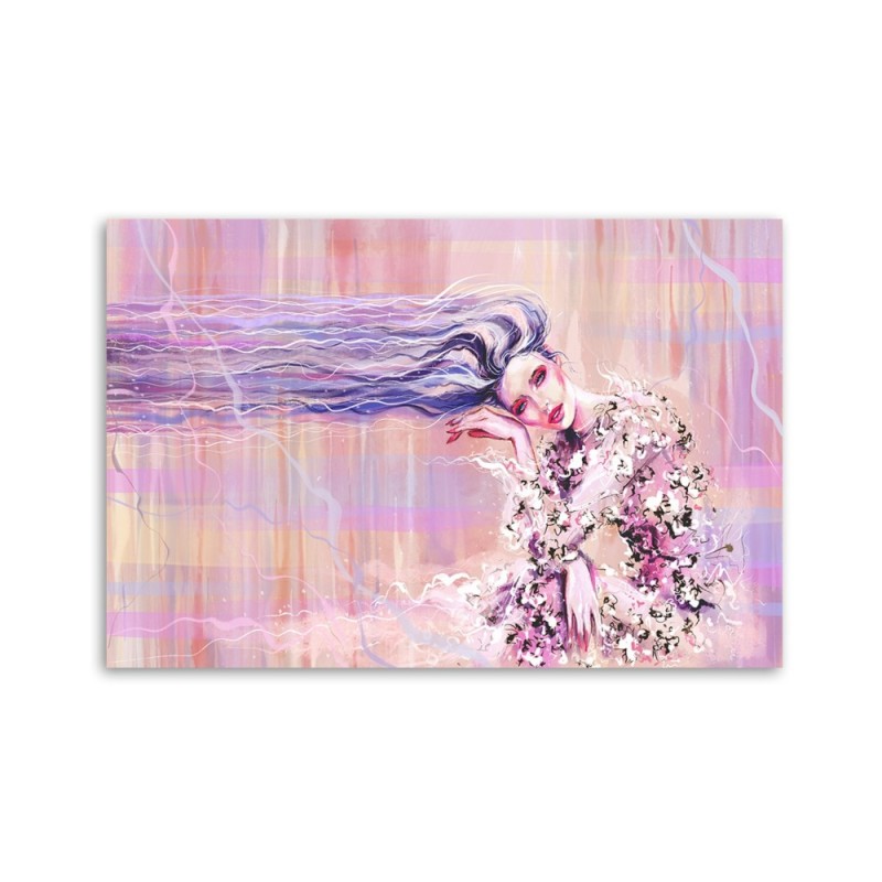 Modernes Wandbild - Eine Frau mit langen Haaren | Feeby