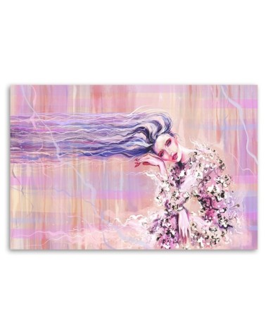 Modernes Wandbild - Eine Frau mit langen Haaren | Feeby