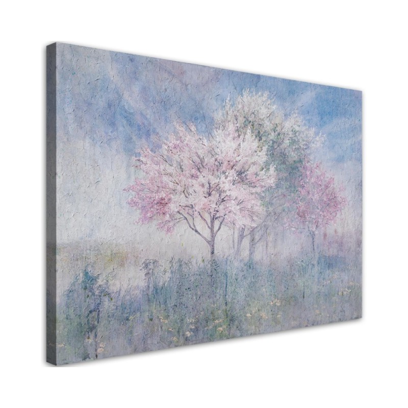 Bild - Ein blühender Baum in der alten Wiese verblasst | Feeby