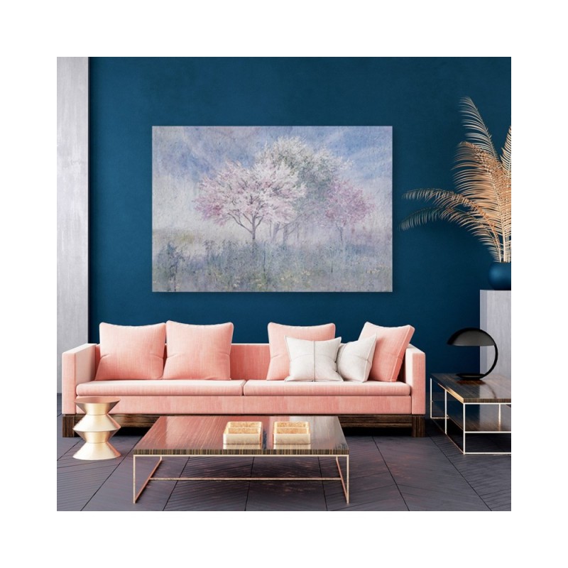 Bild - Ein blühender Baum in der alten Wiese verblasst | Feeby