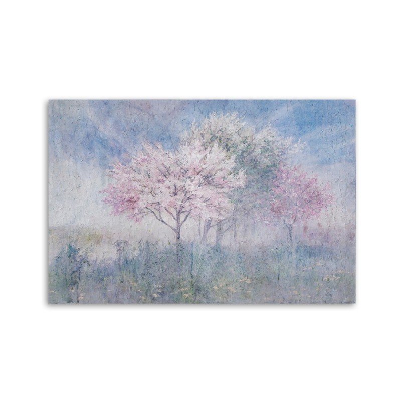 Bild - Ein blühender Baum in der alten Wiese verblasst | Feeby