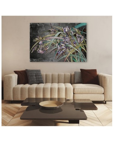 Leinwandbild - Iris Blumen im Wind | Feeby