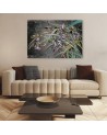 Kwiaty Irysy na wietrze - Obraz na ścianę canvas | FEEBY