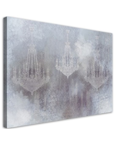 Retro chandeliers - Canvas wall art painting | FEEBY
