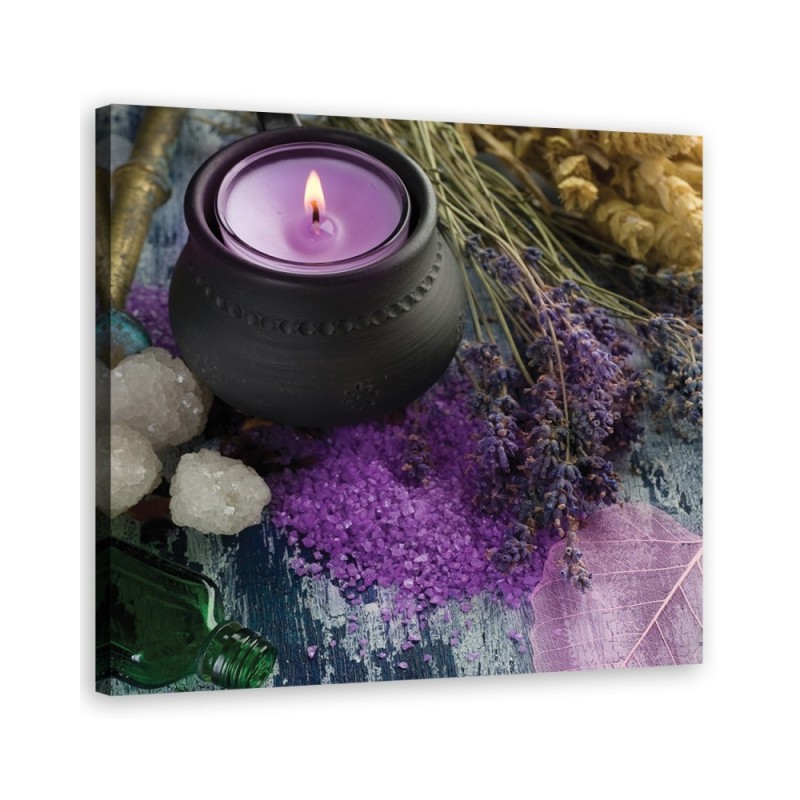Leinwandbild - Violet Zen Spa Kerze | Feeby