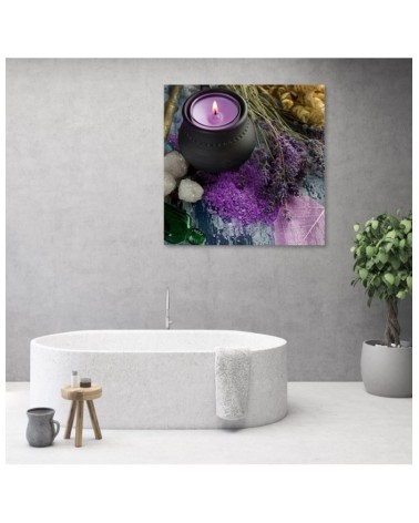 Leinwandbild - Violet Zen Spa Kerze | Feeby