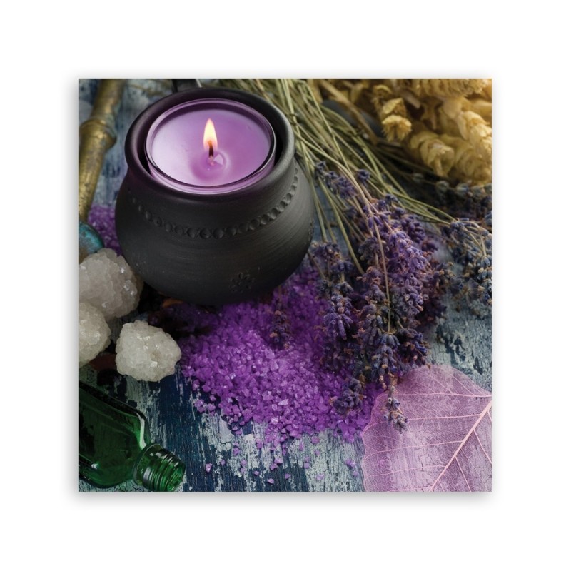 Leinwandbild - Violet Zen Spa Kerze | Feeby