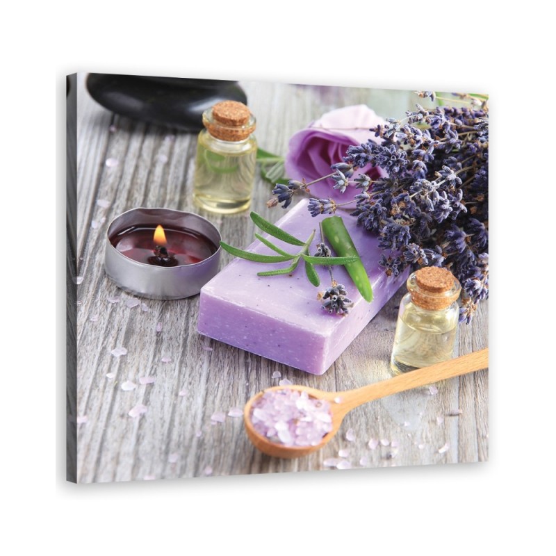 Modernes Wandbild - Zen Spa Lila Seife | Feeby