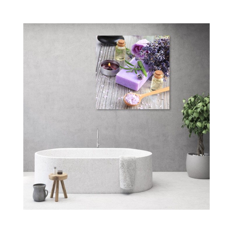 Modernes Wandbild - Zen Spa Lila Seife | Feeby