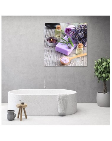 Modernes Wandbild - Zen Spa Lila Seife | Feeby
