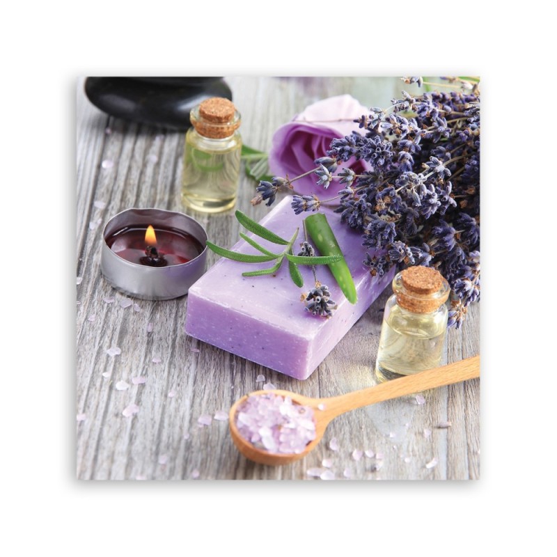 Modernes Wandbild - Zen Spa Lila Seife | Feeby