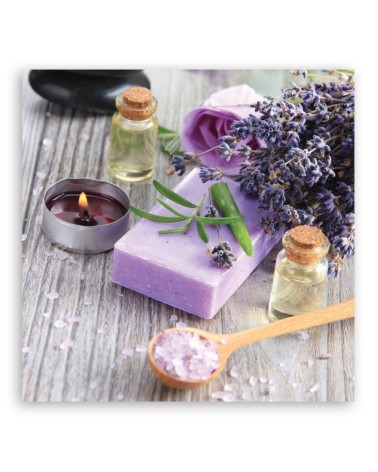 Modernes Wandbild - Zen Spa Lila Seife | Feeby