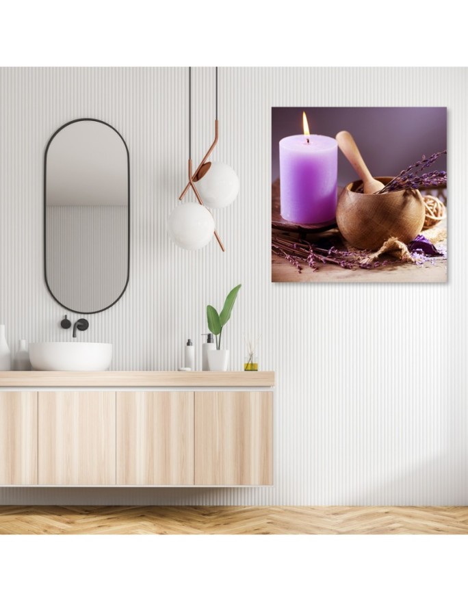 Świeca Lawenda spa - Nowoczesny obraz do salonu | FEEBY