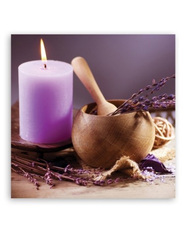Bild auf Leinwand - Spa Lavendelkerze | Feeby