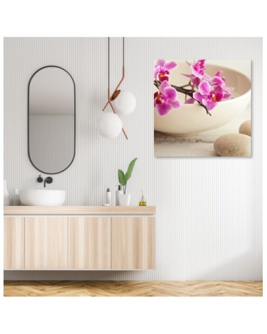 Leinwandbild modern - Rosa Orchideen Vase | Feeby