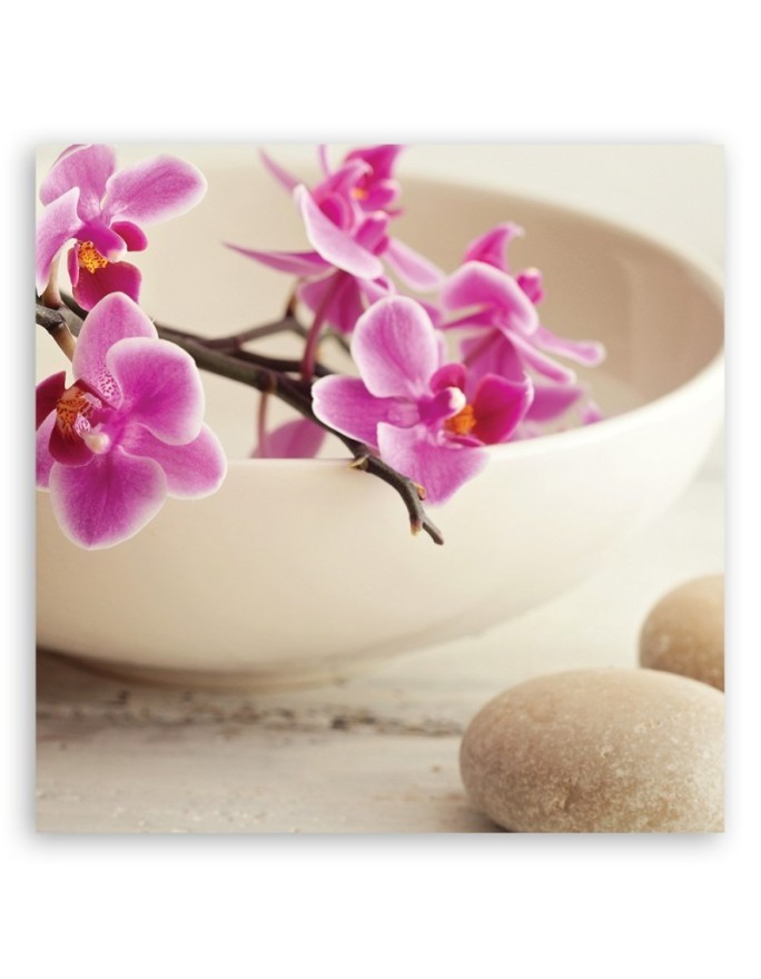 Różowe orchidee w naczyniu - Nowoczesny obraz do salonu | FEEBY