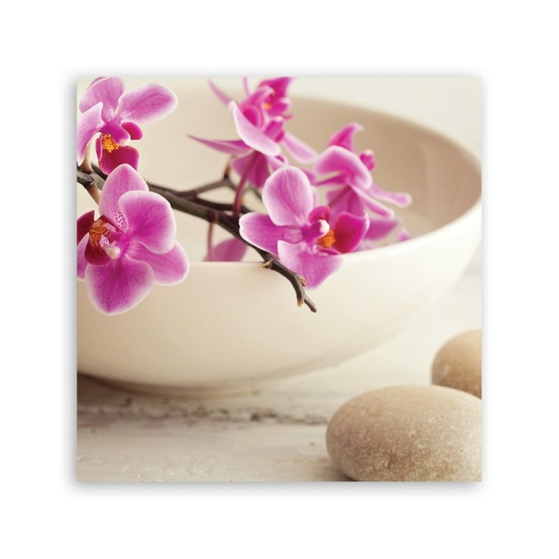 Leinwandbild modern - Rosa Orchideen Vase | Feeby