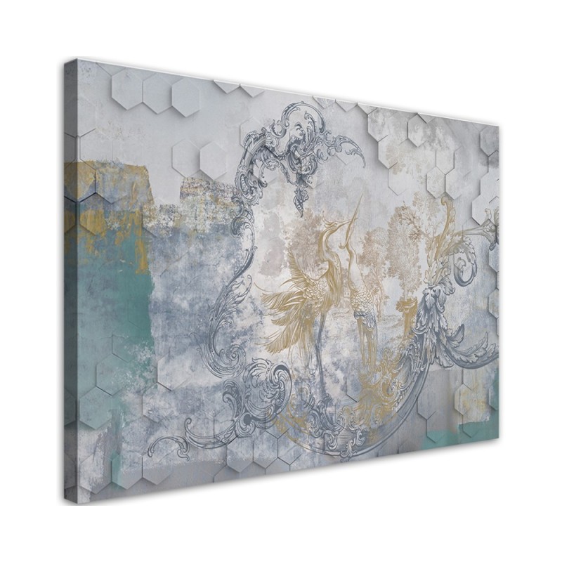 Leinwanddruck - Vögel auf einem Hintergrund 3D | Feeby