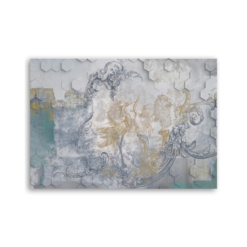 Leinwanddruck - Vögel auf einem Hintergrund 3D | Feeby