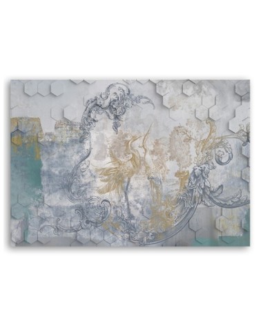 Leinwanddruck - Vögel auf einem Hintergrund 3D | Feeby