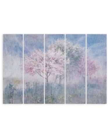 Bild - Ein blühender Baum in der alten Wiese verblasst | Feeby