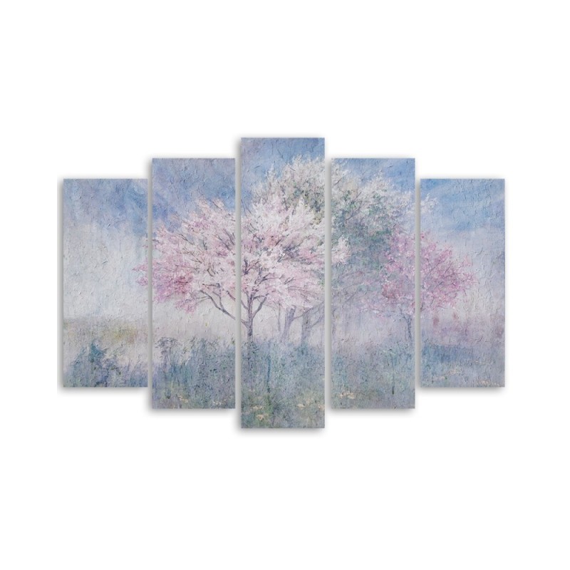 Bild - Ein blühender Baum in der alten Wiese verblasst | Feeby