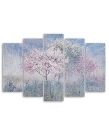 Bild - Ein blühender Baum in der alten Wiese verblasst | Feeby