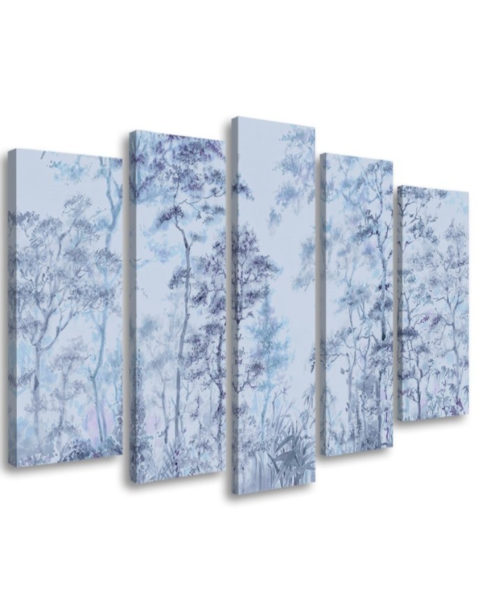 Bild auf Leinwand - Hohe dünne Bäume | Feeby