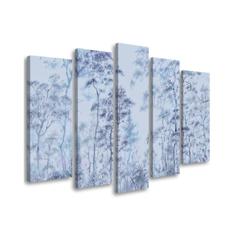 Bild auf Leinwand - Hohe dünne Bäume | Feeby