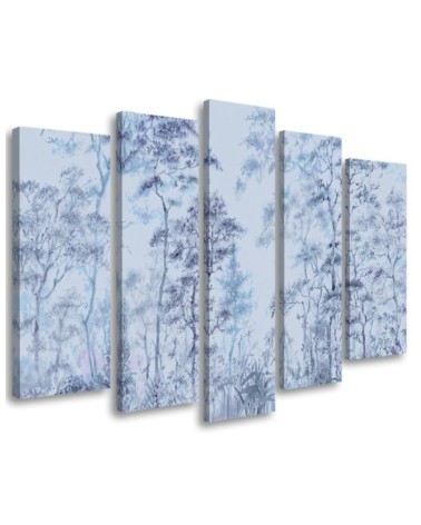 Bild auf Leinwand - Hohe dünne Bäume | Feeby