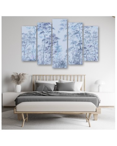 Bild auf Leinwand - Hohe dünne Bäume | Feeby