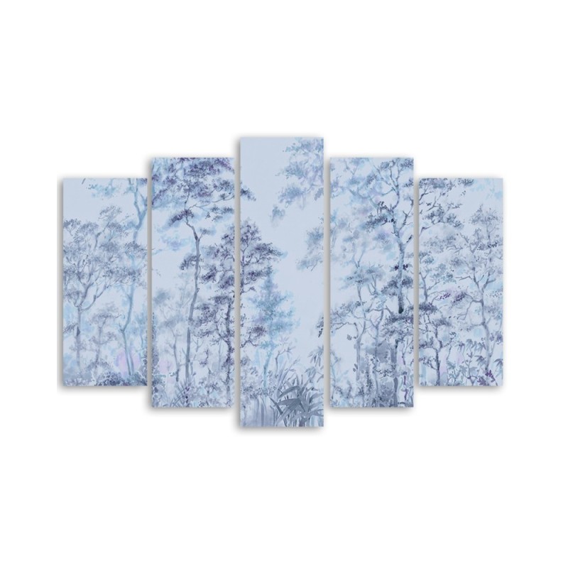 Bild auf Leinwand - Hohe dünne Bäume | Feeby