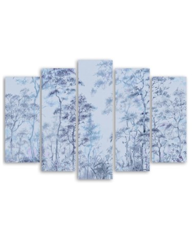 Bild auf Leinwand - Hohe dünne Bäume | Feeby