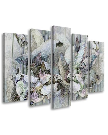 Wall art painting for living room - Holy lotus flowers | FEEBY